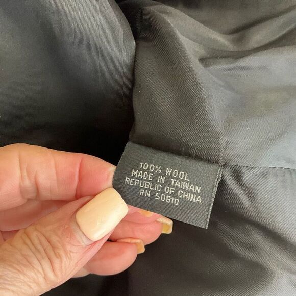 Vintage Albert Nipon Suits Women's 6 Black Pink 100% Wool Peacoat Suit Jacket - Picture 12 of 13